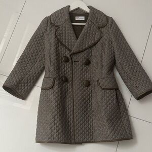 Valentino Taupe Double-Breasted Coat